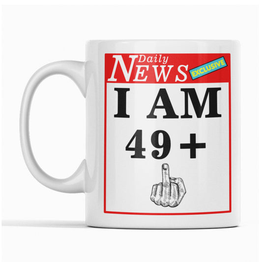 50th Birthday 49 plus 1 Middle Finger Mug
