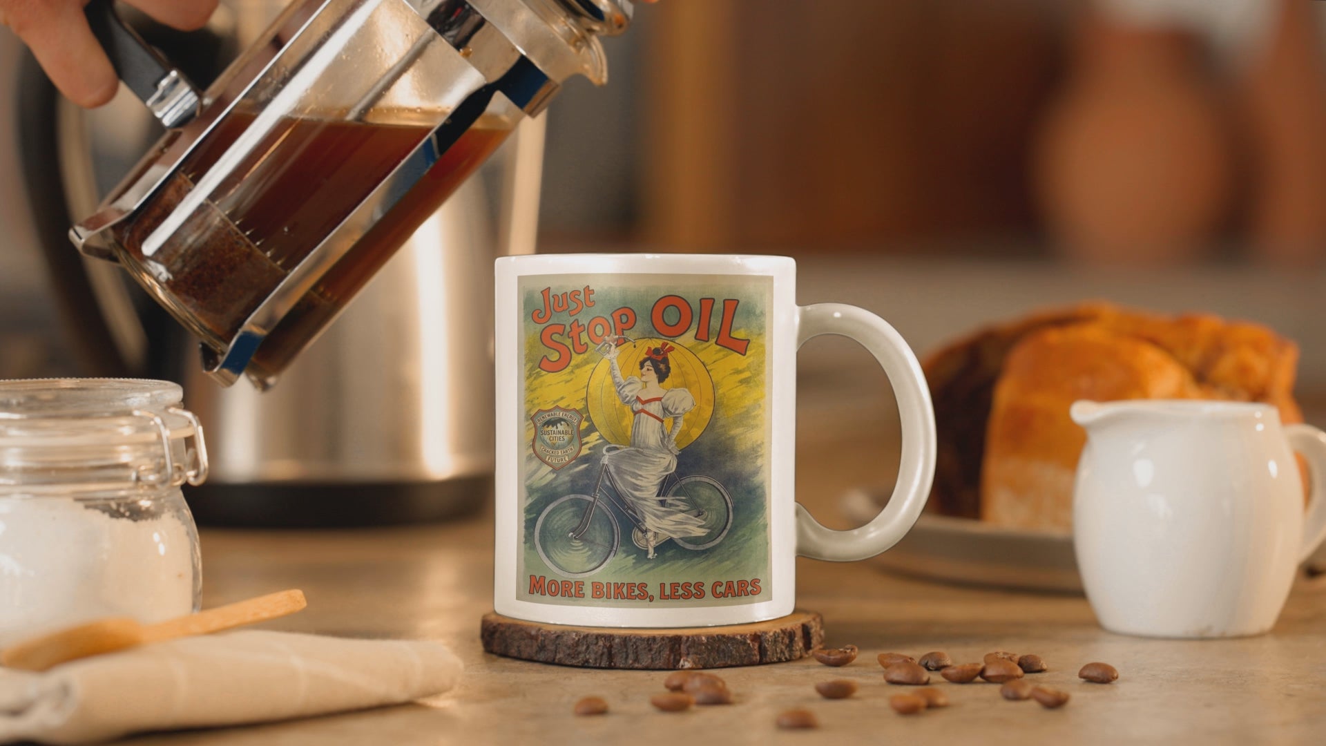 just stop oil mug video